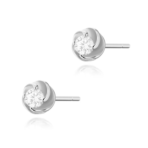 Kolczyki Diament 2 x 0,10ct białe złoto