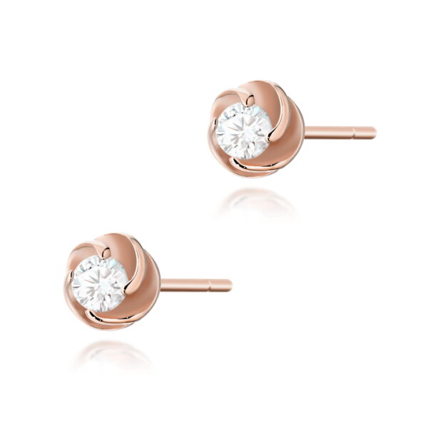 Kolczyki Diament 2 x 0,10ct różowe złoto