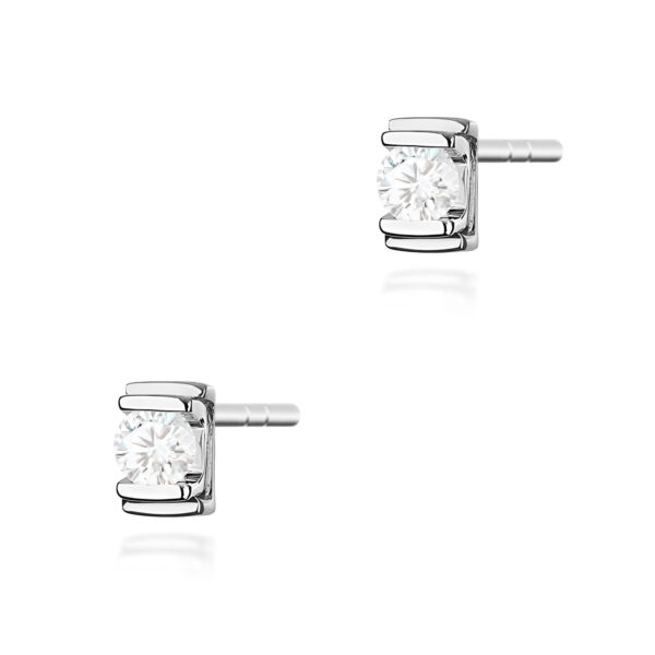 Kolczyki Diament 2 x 0,10ct białe złoto