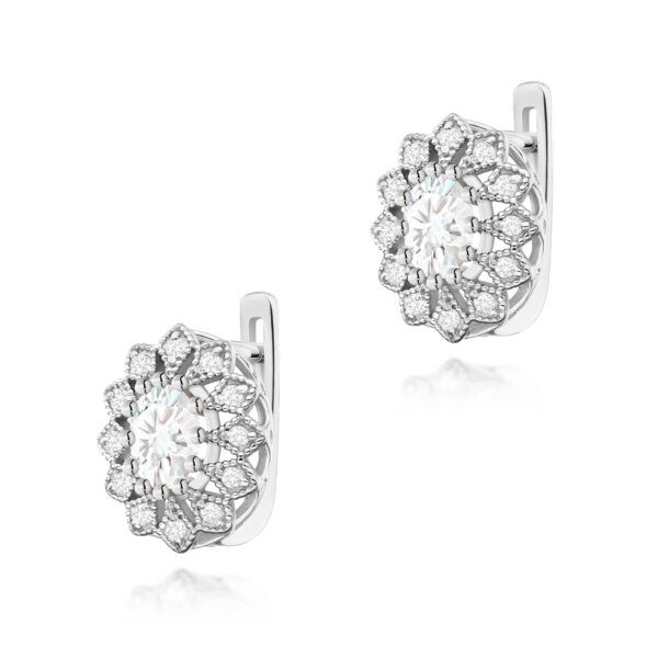 Kolczyki Diament Laboratoryjny 2 x 0,40ct białe złoto
