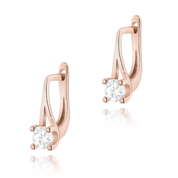 Kolczyki Diament 2 x 0,20ct różowe złoto