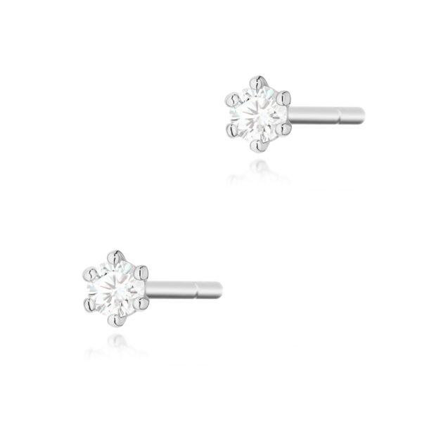 Kolczyki Diament 2 x 0,04ct białe złoto