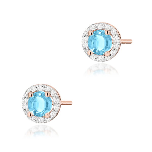 Kolczyki Topaz 2 x 0,50ct różowe złoto
