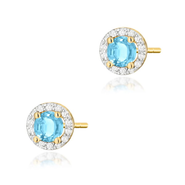 Kolczyki Topaz Swiss 2 x 0,50ct żółte złoto