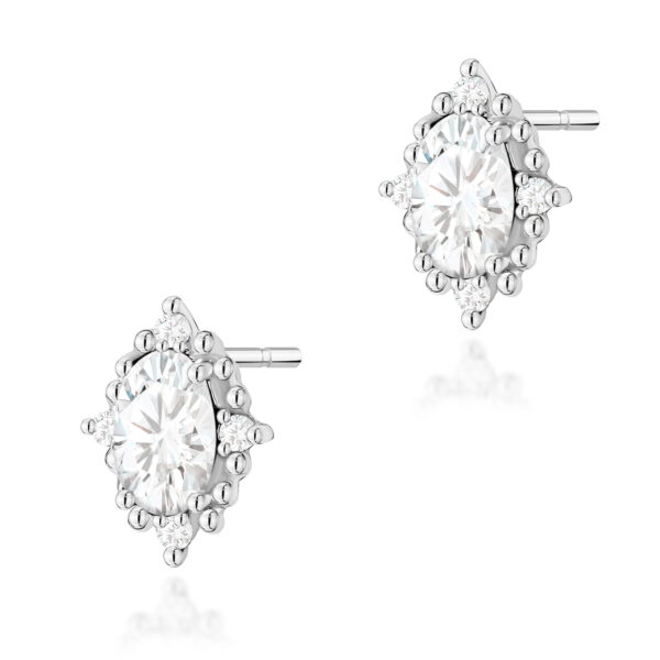Kolczyki Diament Laboratoryjny 2 x 0,25ct białe złoto