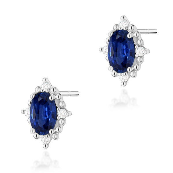 Kolczyki Szafir 2 x 0,30ct białe złoto
