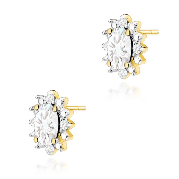 Kolczyki Diament Laboratoryjny 2 x 0,25ct żółte złoto