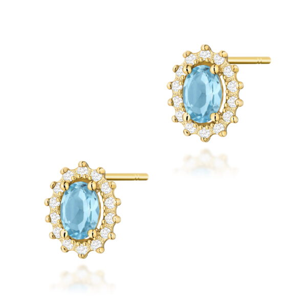 Kolczyki Topaz Swiss 2 x 0,50ct żółte złoto