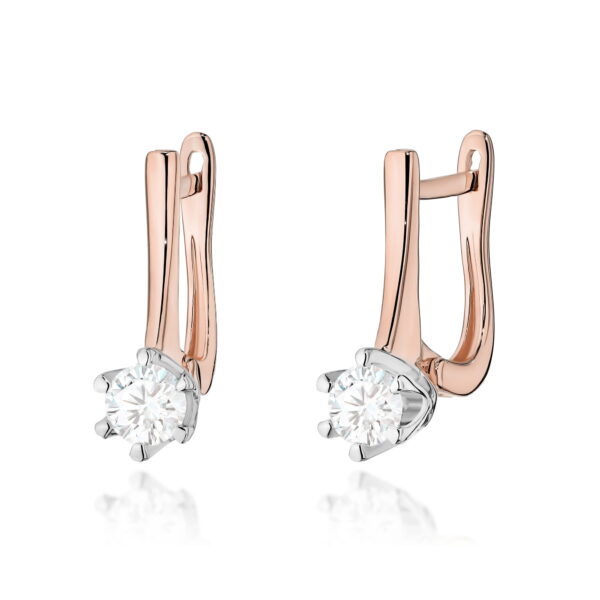 Kolczyki Diament 2 x 0,30ct różowe złoto