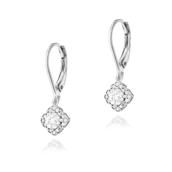Kolczyki Diament Laboratoryjny 2 x 0,25ct białe złoto