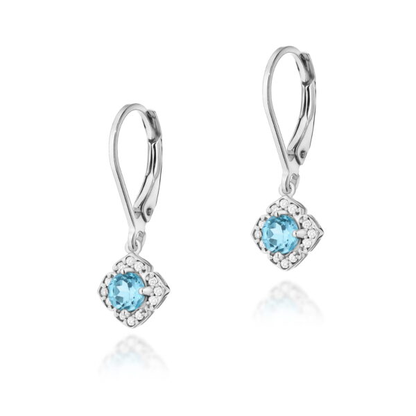 Kolczyki Topaz Swiss 2 x 0,25ct białe złoto