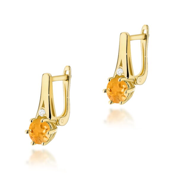 Kolczyki Cytryn 2 x 0,50ct żółte złoto