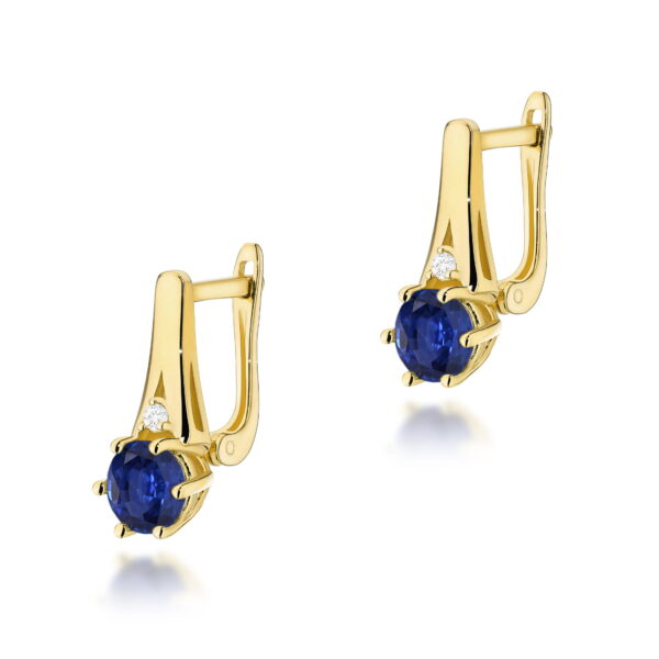Kolczyki Szafir 2 x 0,50ct żółte złoto