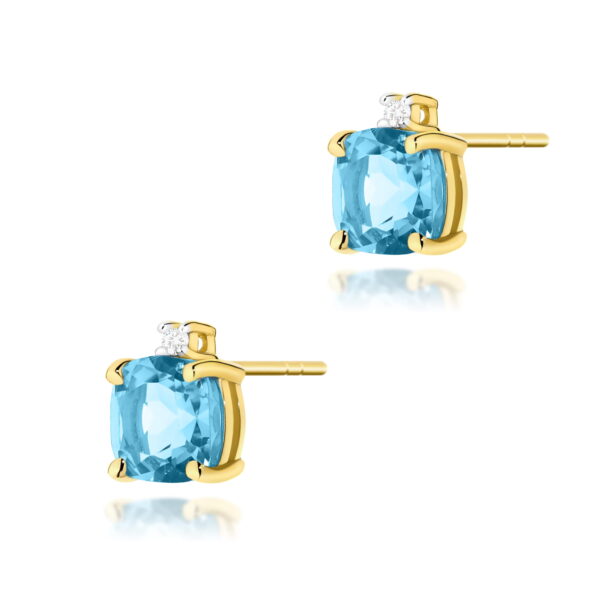 Kolczyki Topaz Swiss 2 x 1,10ct żółte złoto sztyft