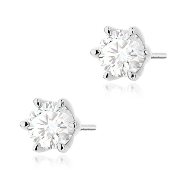 Kolczyki Diament 2 x 1.00ct białe złoto