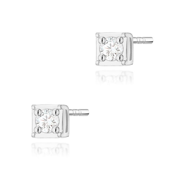 Kolczyki Diament 2 x 0,03ct białe złoto
