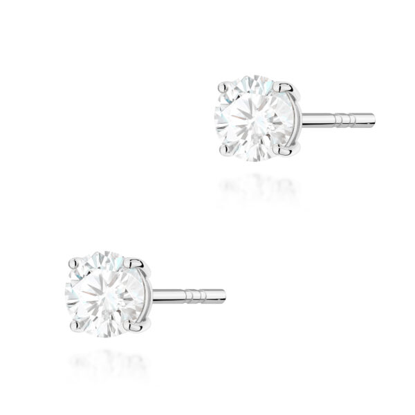 Kolczyki Diament Laboratoryjny 2 x 0.50ct białe złoto