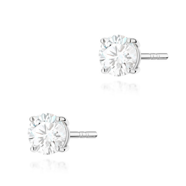 Kolczyki Diament Laboratoryjny 2 x 0.70ct białe złoto