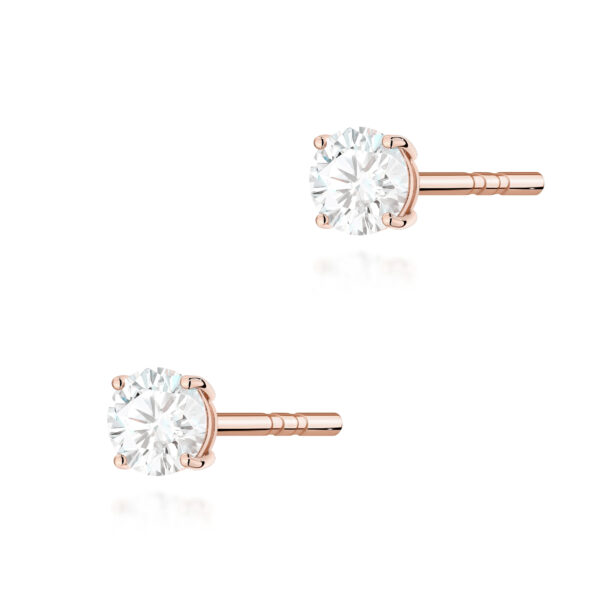 Kolczyki Diament 2 x 0.15ct różowe złoto