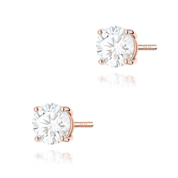 Kolczyki Diament 2 x 1.50ct różowe złoto