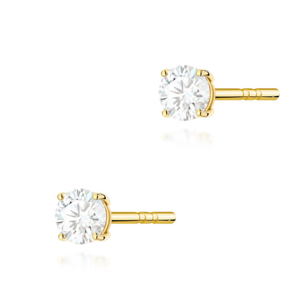 Kolczyki Diament 2 x 0.15ct żółte złoto