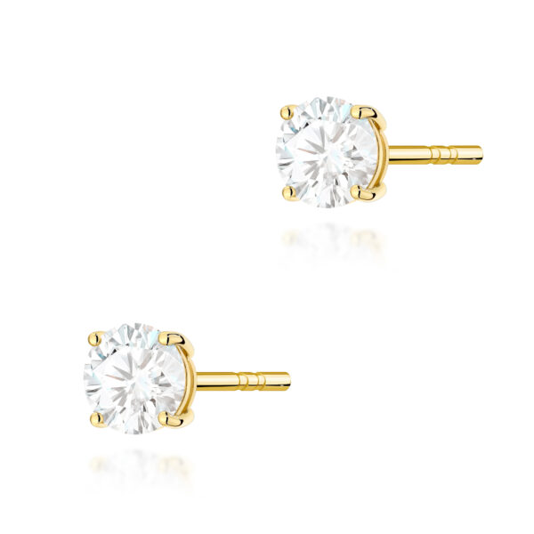 Kolczyki Diament 2 x 0.50ct żółte złoto