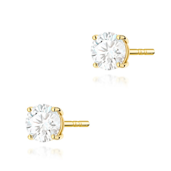 Kolczyki Diament 2 x 0.70ct żółte złoto