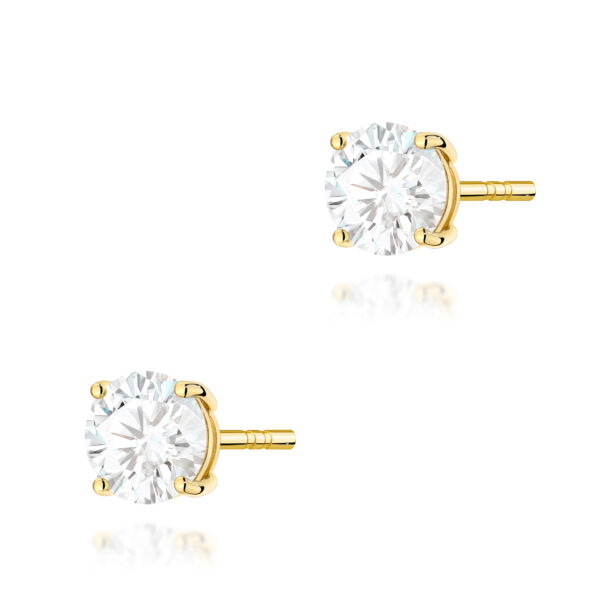 Kolczyki Diament 2 x 1.00ct żółte złoto