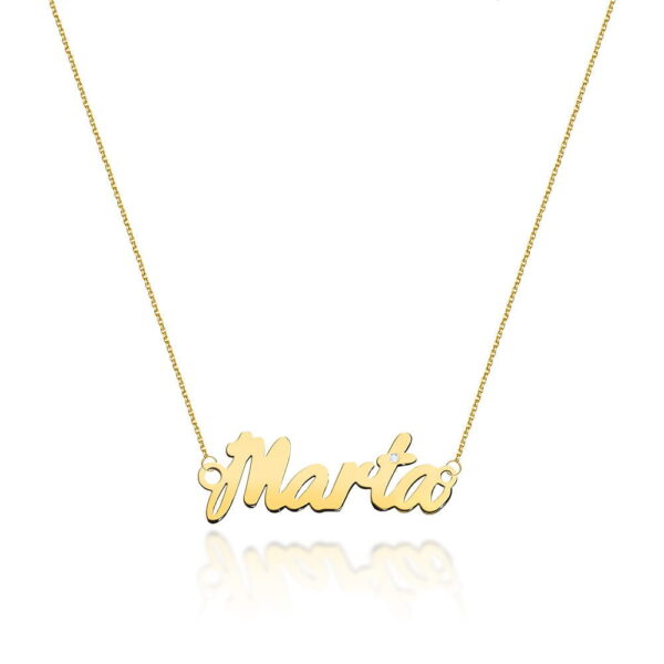 Naszyjnik z diamentami - Marta - żółte złoto