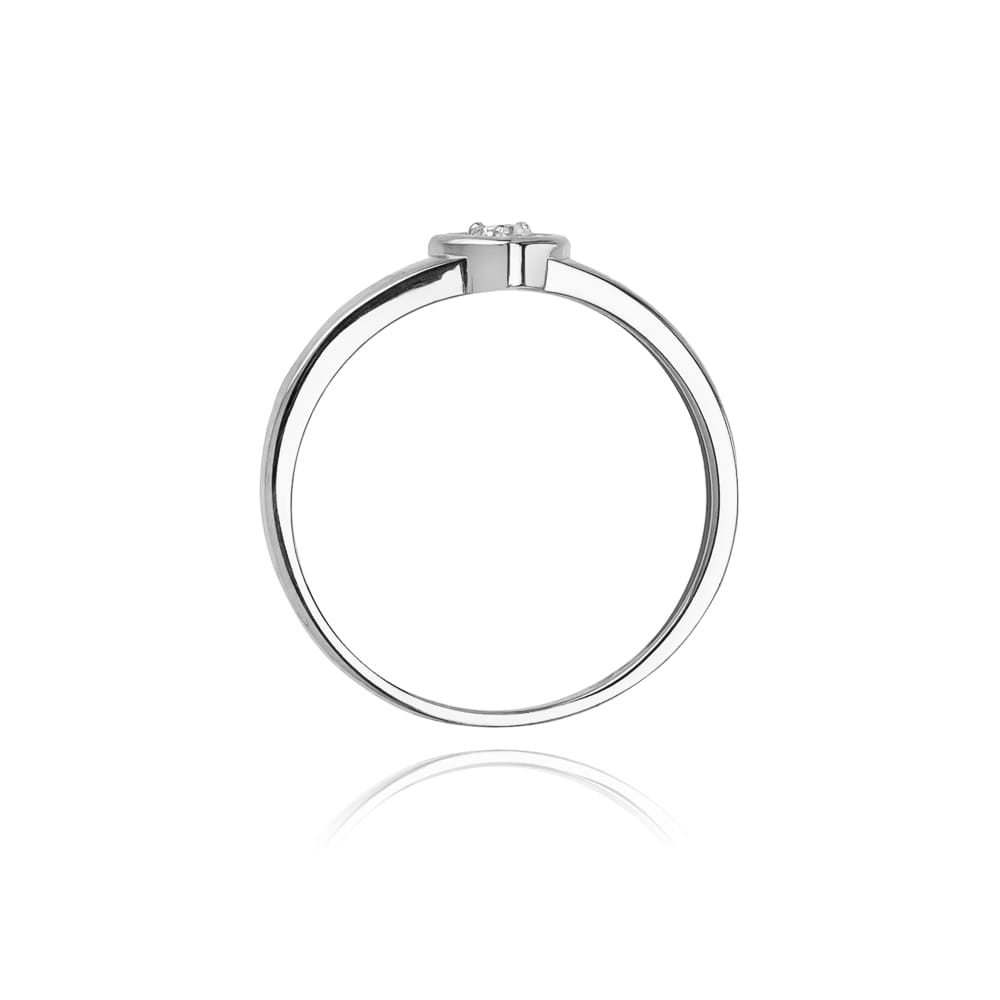 Pierścionek Diament 0,04ct białe złoto - obrazek 3