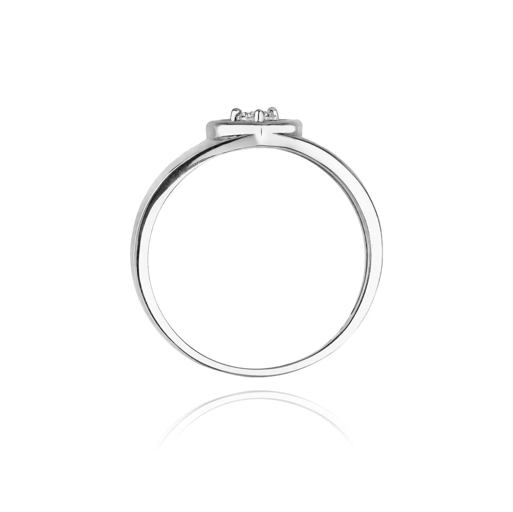 Pierścionek Diament 0,10ct Białe złoto 375 - obrazek 3