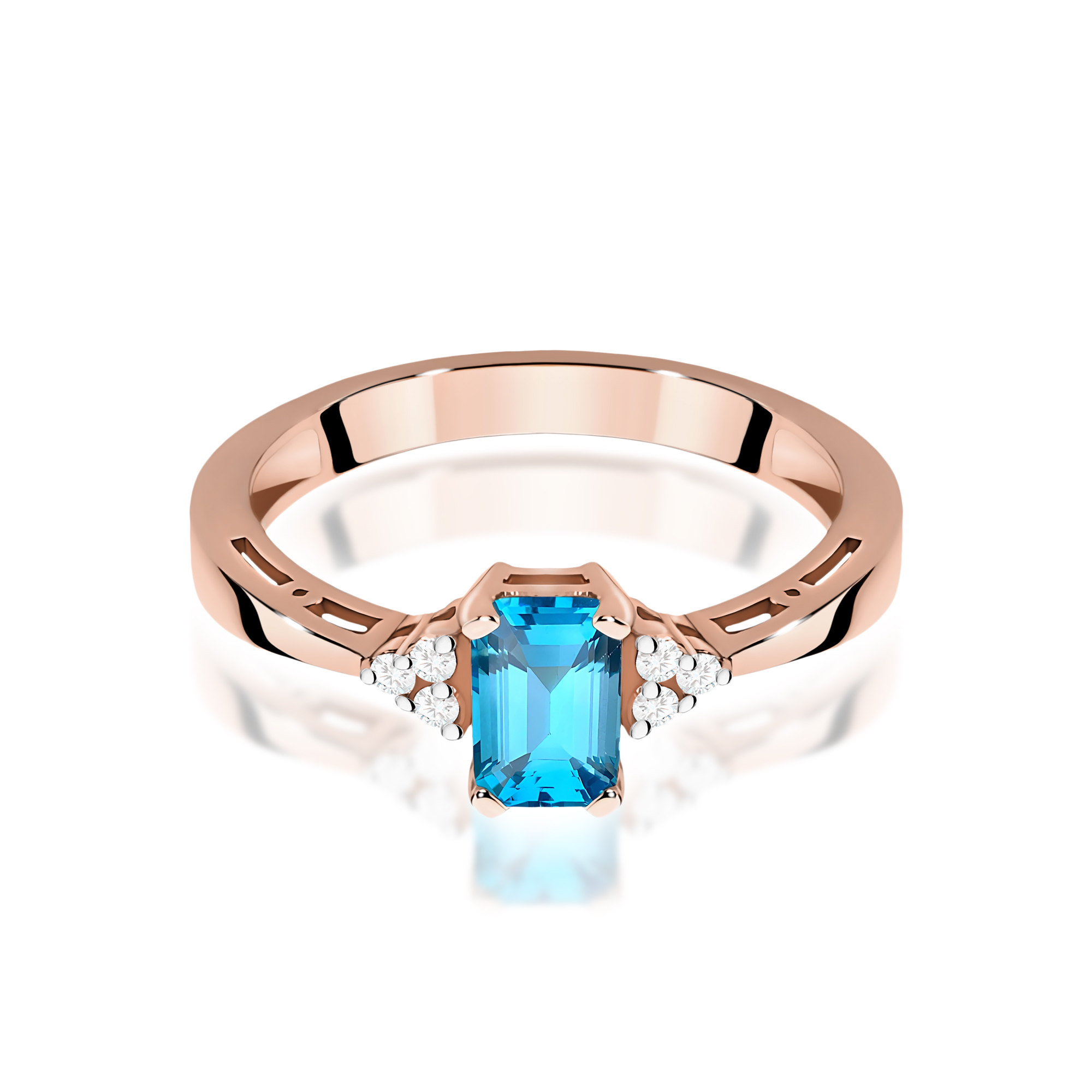 Pierścionek Topaz Swiss 0,65ct różowe złoto - obrazek 2