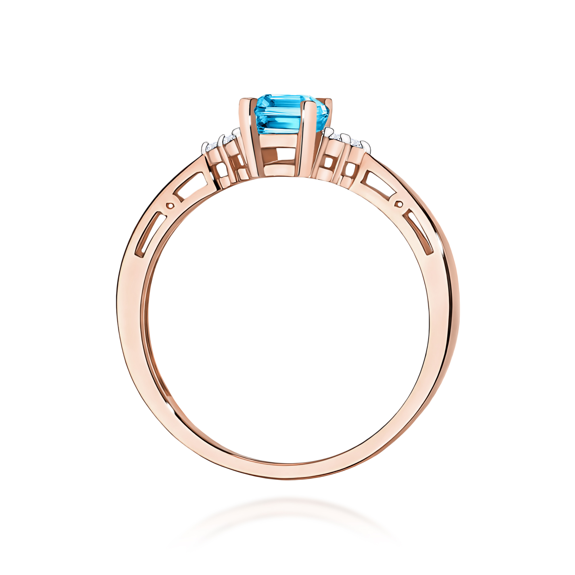 Pierścionek Topaz Swiss 0,65ct różowe złoto - obrazek 3