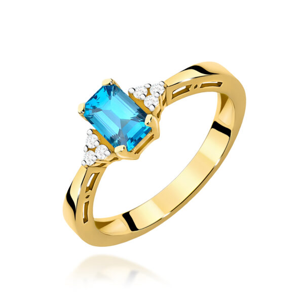 Pierścionek Topaz Swiss 0,65ct żółte złoto