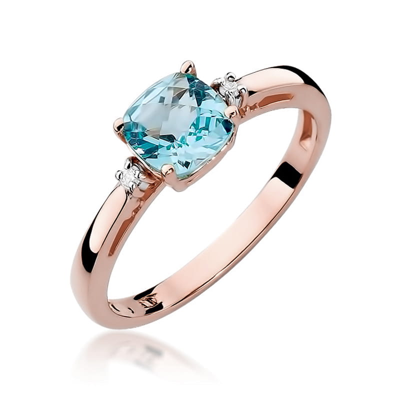 Pierścionek Topaz Swiss 1,10ct różowe złoto