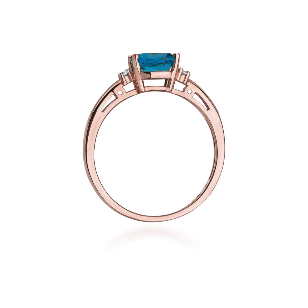 Pierścionek Topaz Swiss 1,10ct różowe złoto - obrazek 3