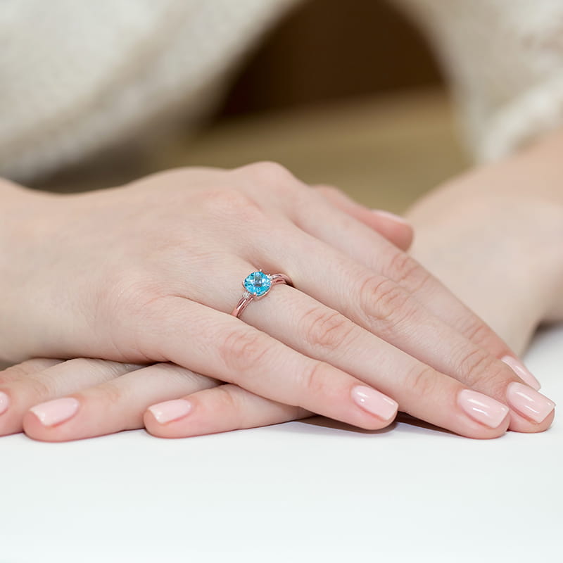 Pierścionek Topaz Swiss 1,10ct różowe złoto - obrazek 4