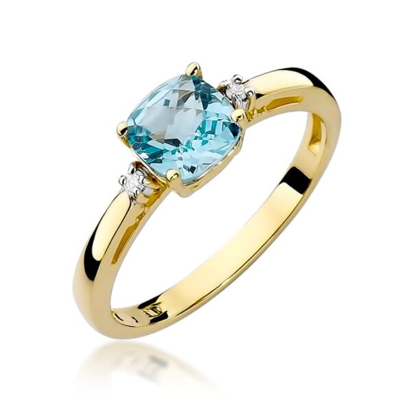 Pierścionek Topaz Swiss 1,10ct żółte złoto 375
