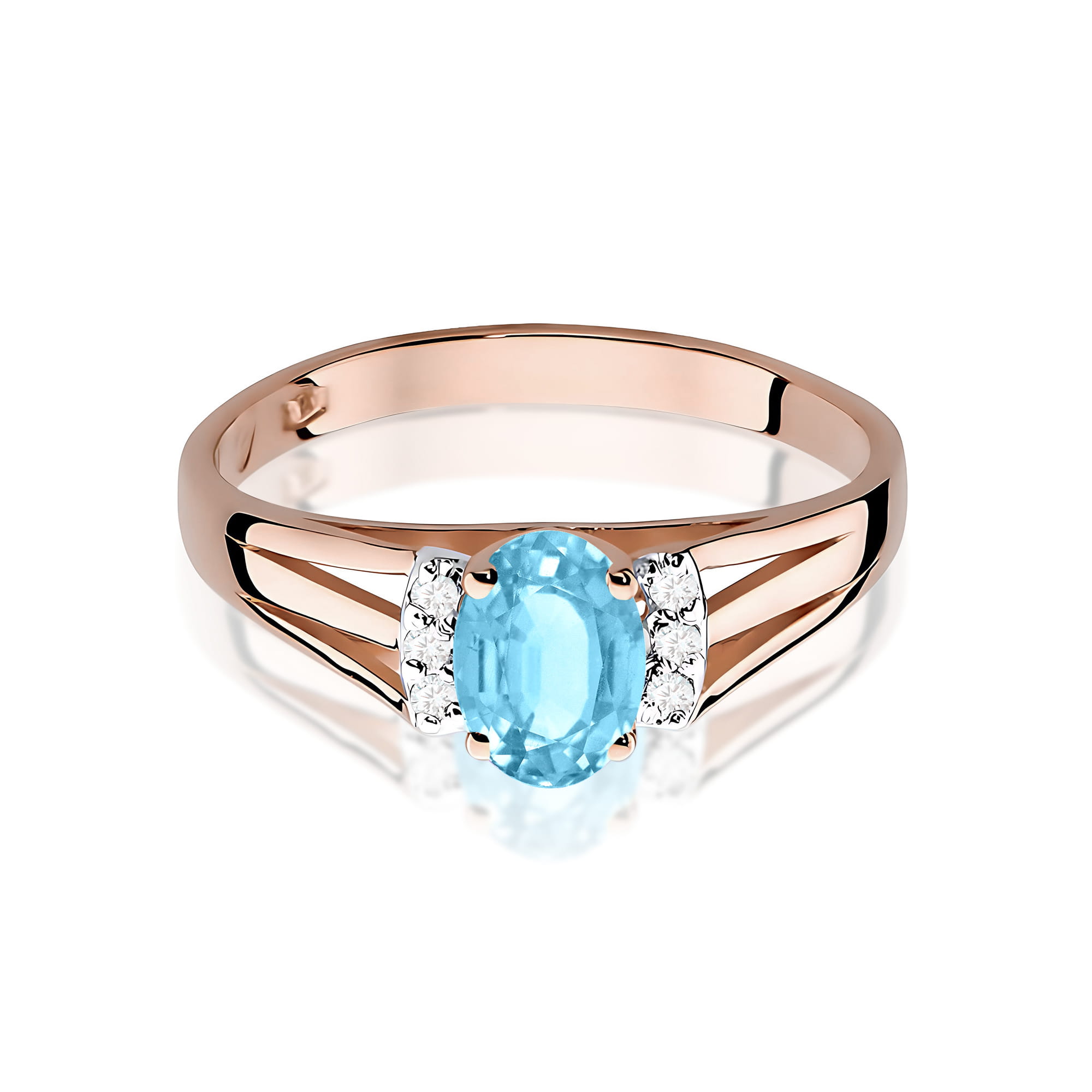 Pierścionek Topaz Swiss 0,50ct różowe złoto - obrazek 2