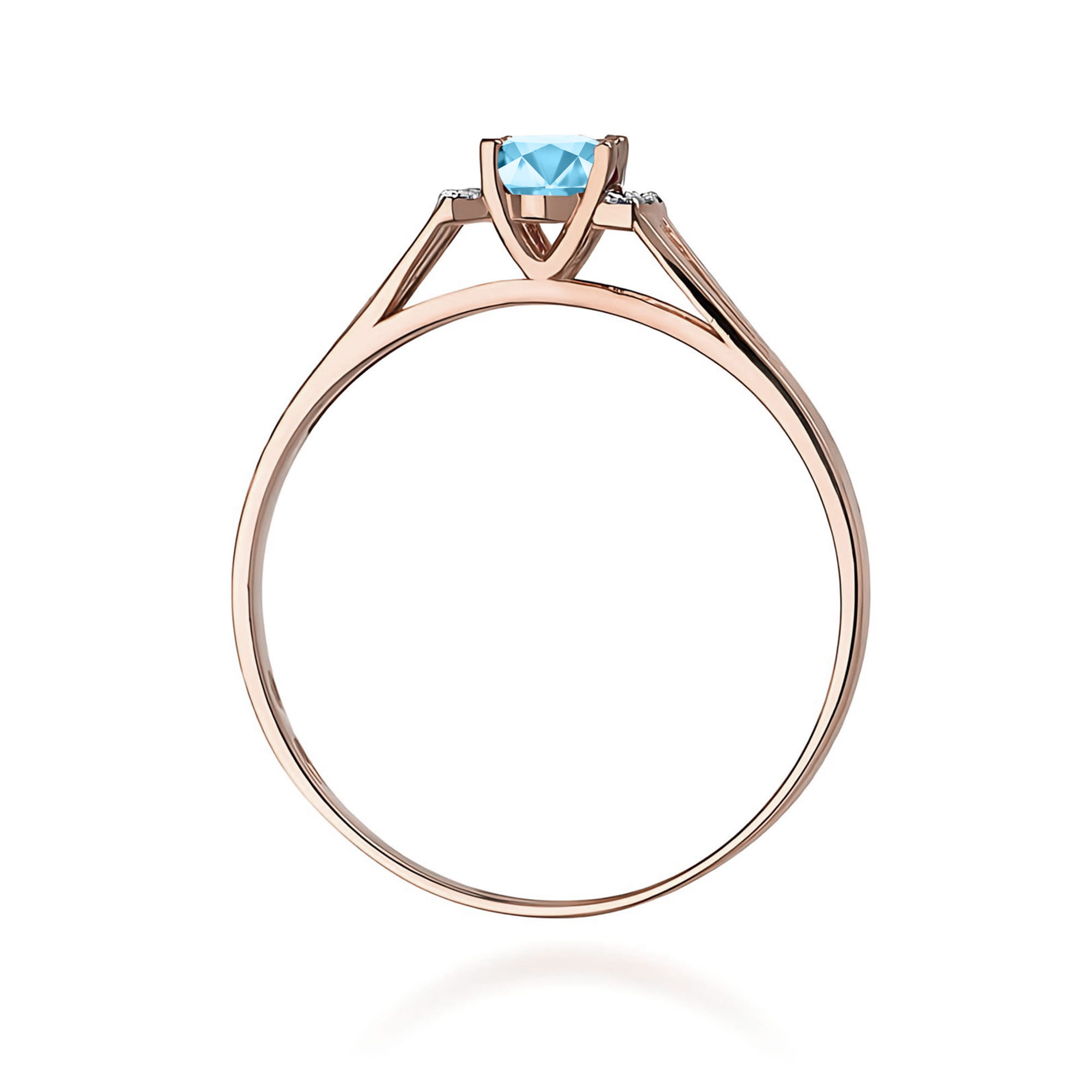 Pierścionek Topaz Swiss 0,50ct różowe złoto - obrazek 3