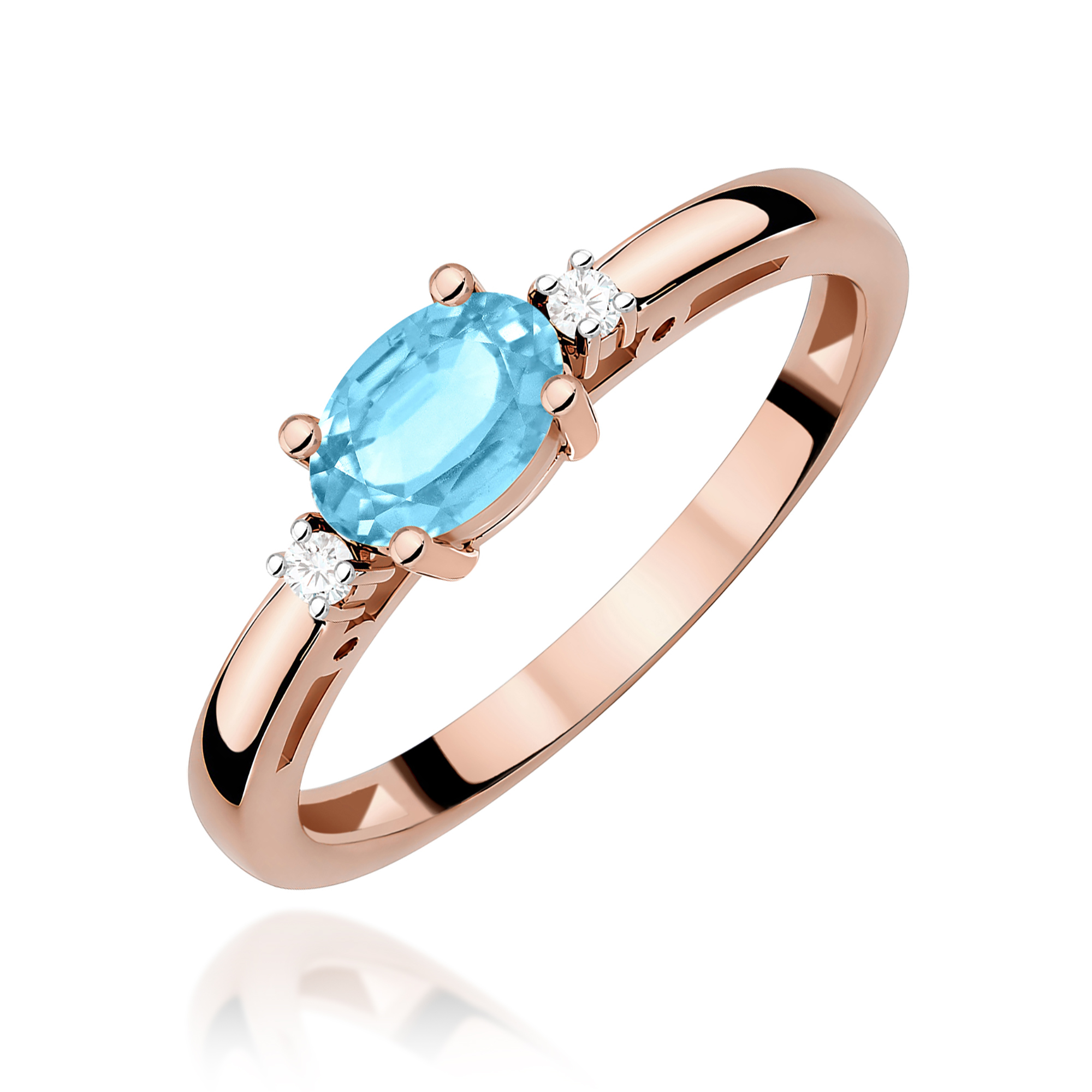 Pierścionek Topaz Swiss 0,50ct różowe złoto