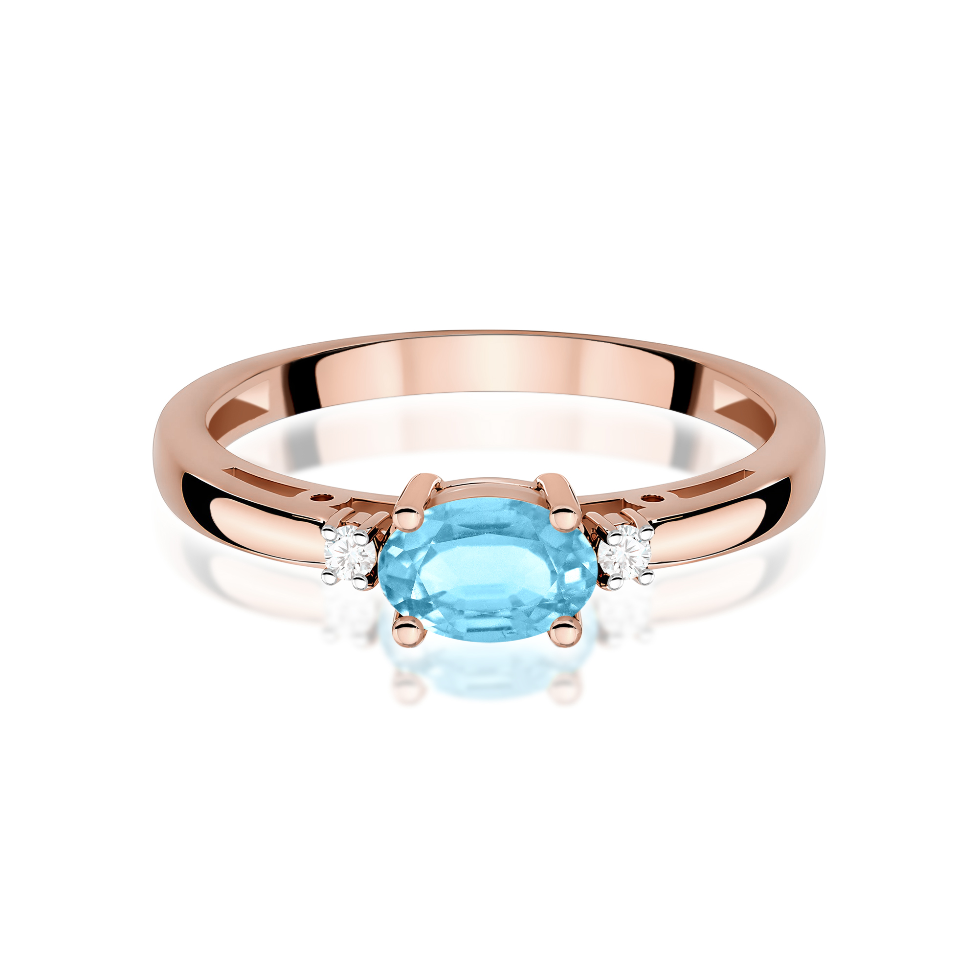 Pierścionek Topaz Swiss 0,50ct różowe złoto - obrazek 2