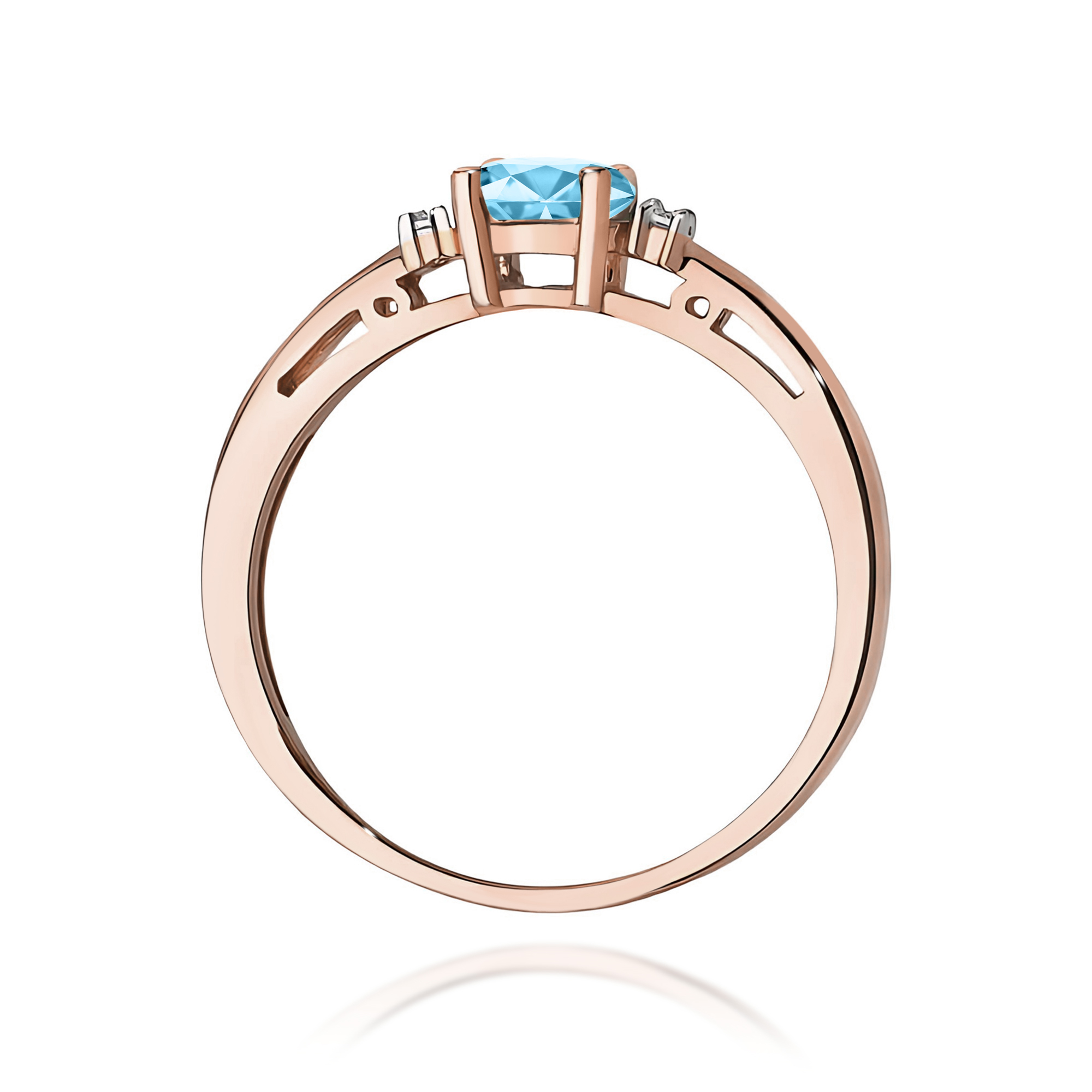 Pierścionek Topaz Swiss 0,50ct różowe złoto - obrazek 3