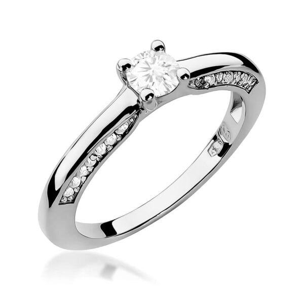 Pierścionek Diament Laboratoryjny 0,30ct białe złoto