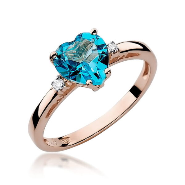 Pierścionek Topaz Swiss 1,20ct różowe złoto