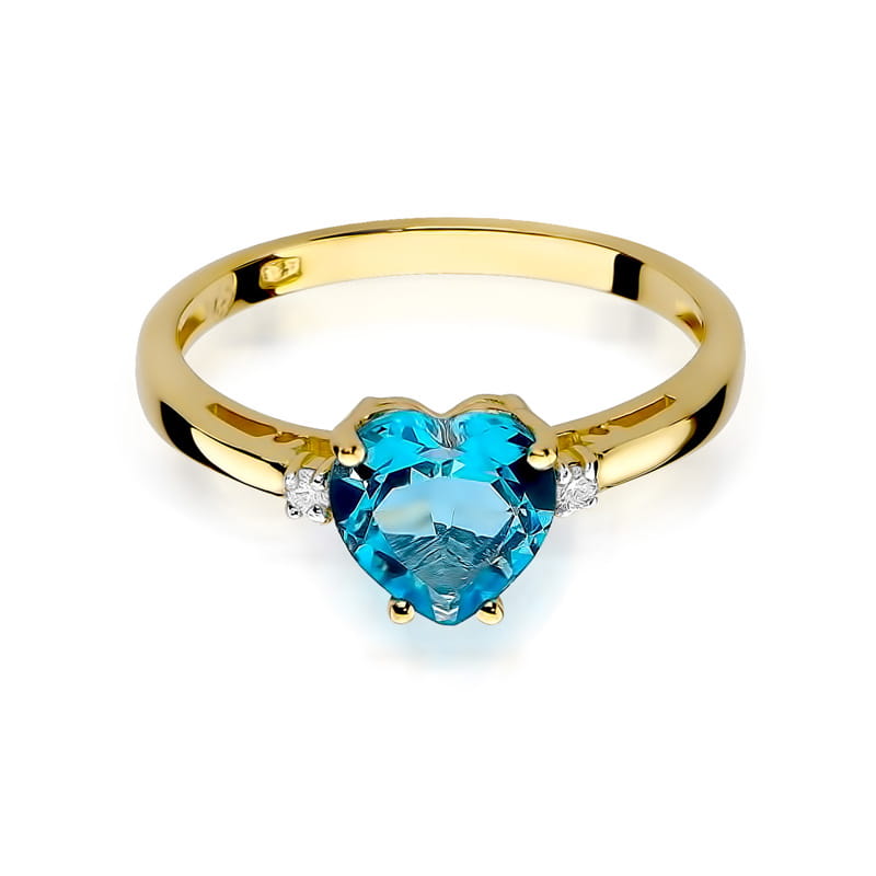 Pierścionek Topaz Swiss 1,20ct żółte złoto - obrazek 2