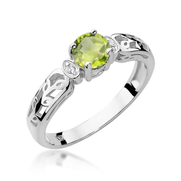 Pierścionek Oliwin 0,60ct białe złoto 375