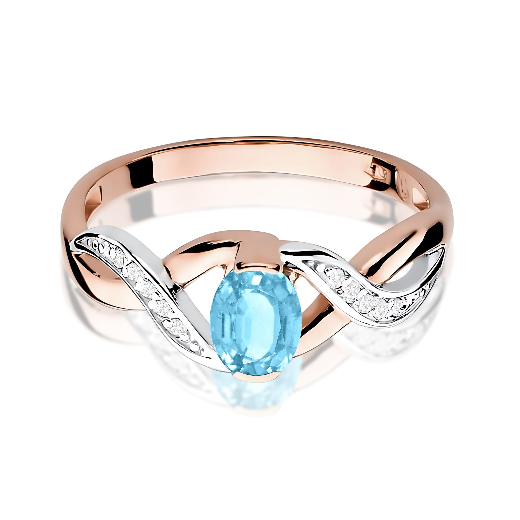 Pierścionek Topaz Swiss 0,50ct różowe złoto - obrazek 2