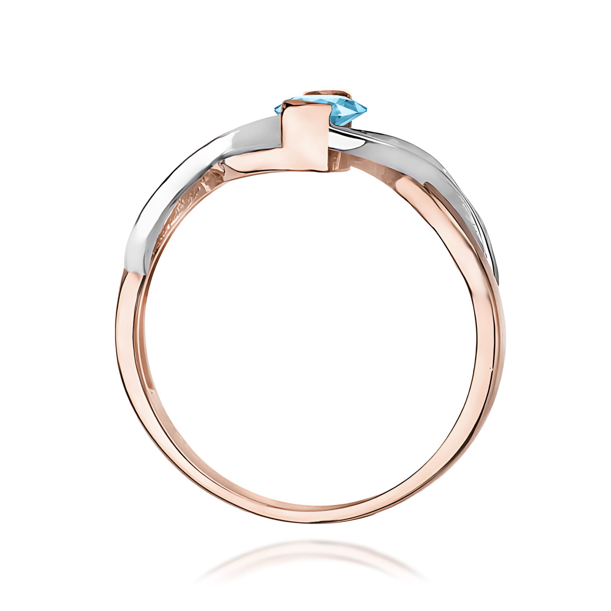 Pierścionek Topaz Swiss 0,50ct różowe złoto - obrazek 3