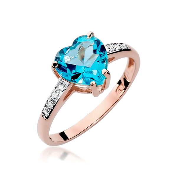 Pierścionek Topaz Swiss 1,20ct różowe złoto